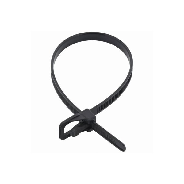 Netconnex Cable Tie, 6 in L, 1.40 in Max Bundle Dia., Black, Nylon 6/6, 50 lb Strength EVT-S06BK-TA - main